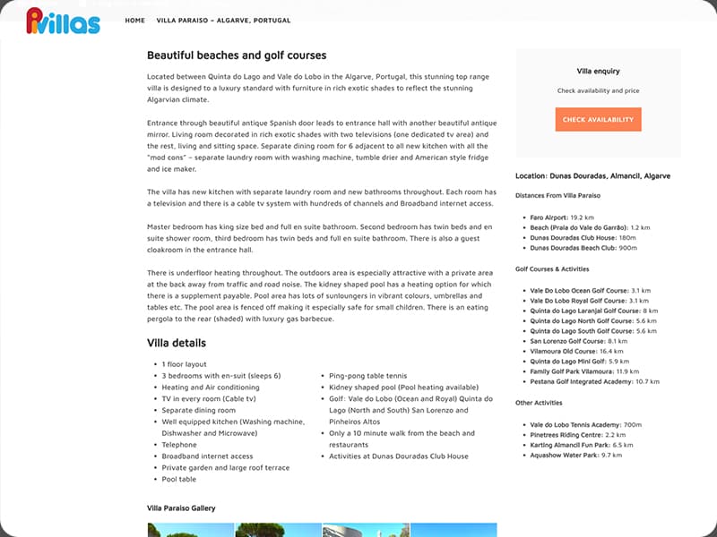 picture of a website designed for a client in beaconsfield
